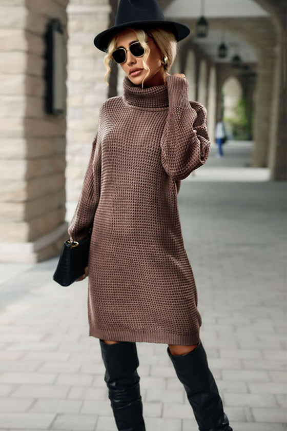 Turtleneck Sweater Dress