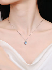  1 Carat Moissanite 925 Sterling Silver Necklace