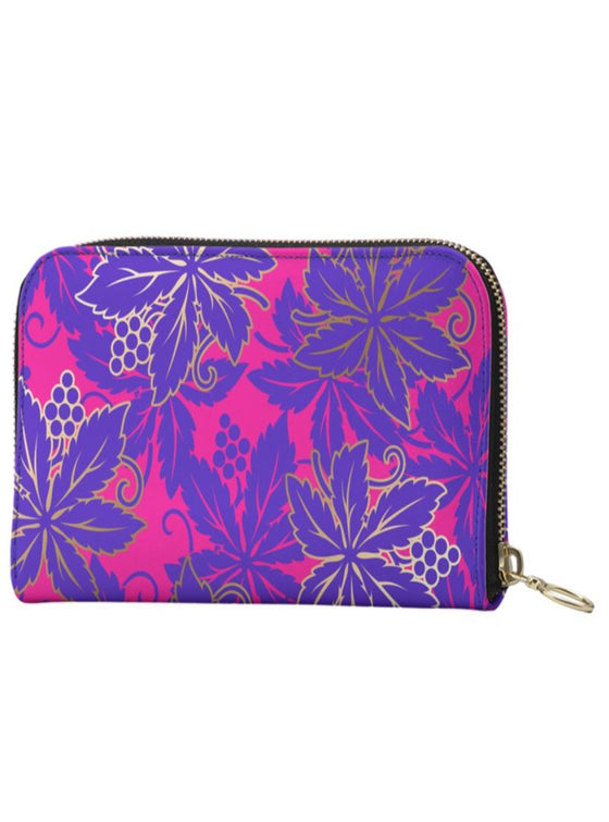 shop women designer pink floral leather wallets | MYLUXQUEEN
