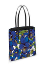 shop womens designer blue floral leather totes| MYLUXQUEEN