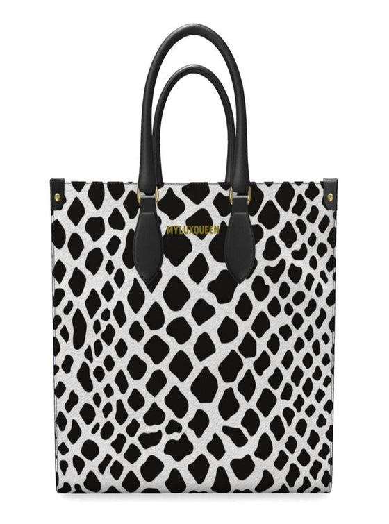 shop womens designer colorblock snakeskin leather totes| MYLUXQUEEN