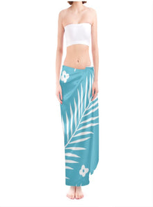  Women's White Palm Silk Sarong