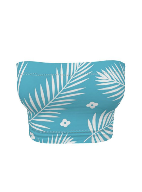 shop womens blue swimwear top, womens blue summer top, womens blue designer tube top, womens designer tops, womens designer clothing, womens blue clothes, womens clothing online |MYLUXQUEEN