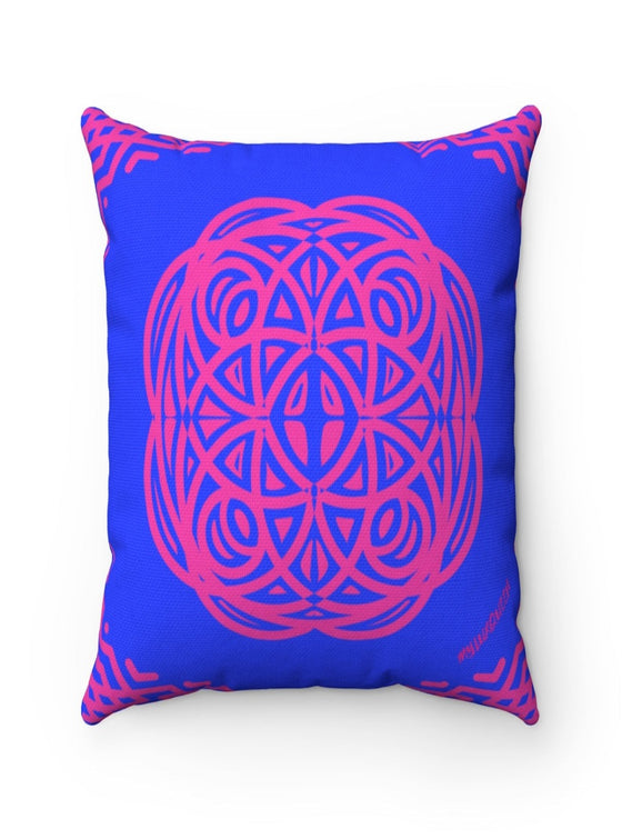 shop designer home decor, luxury home decor, blue home decor, blue throw pillow, luxury throw pillow, blue throw pillow, home decor, home accents, mandala throw pillow, morrocan throw pillow | MLQ Home