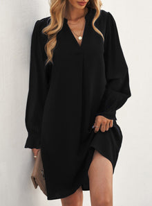  shop black casual dresses for women, black shirt dress for women, flowy black shirt dress, womens casual wear black dress, womens long sleeve dress, womens cool casual dresses, womens online boutique dress | MYLUXQUEEN