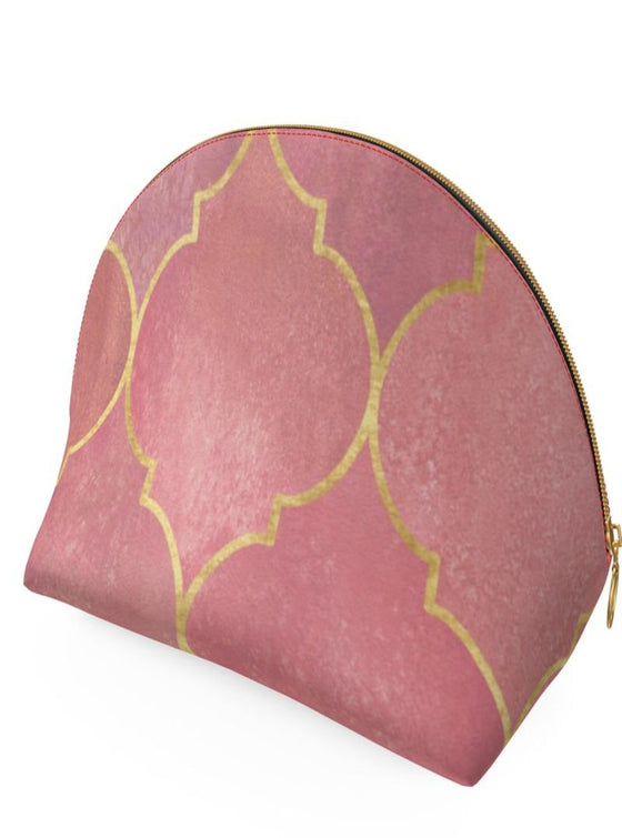 shop leather designer makeup bag, leather cosmetic bag, large pink makeup bag, beauty bags| MYLUXQUEEN