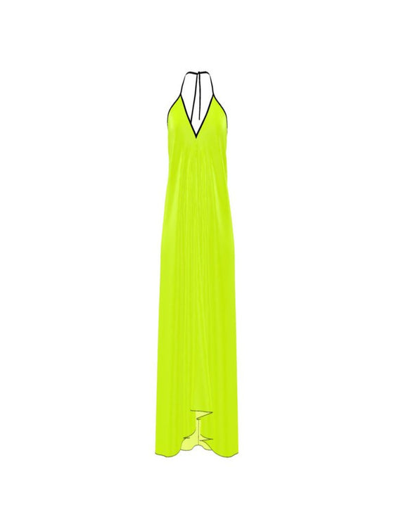 shop womens long backless dresses, womens silk dresses, womens designer maxi dresses, buy long maxi dress, summer dress, resortwear maxi dress, womens flowy dress, womens summer dress, women neon green dress, 