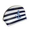Nautical Leather Cosmetic Bag