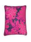 shop luxury velvet throw pillow, designer pink pillow,  pink home decor, high end pink decor, luxury home decor, designer pink floral decor | MLQ HOME