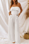 Strapless Wide Leg Jumpsuit