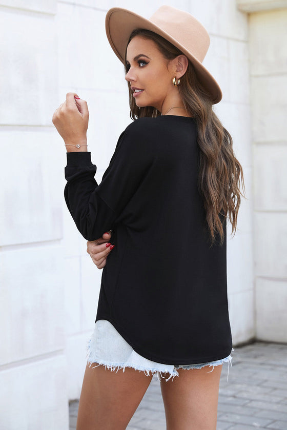 Curved Hem Top