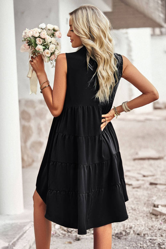 Collared Sleeveless Dress
