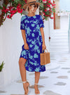 shop blue summer floral dresses, blue flowy summer dresses, womens summer blue dresses, womens floral casual dresses, womens vacation dresses, womens stylish floral dresses | MYLUXQUEEN