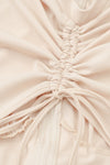 Women's Drawstring Open Back Midi Dress