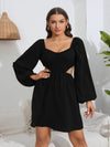 Cutout Balloon Sleeve Dress