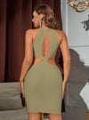 shop olive green cutout womens dresses, womens olive green bodycon dresses, womens going out dress, womens green fitted dresses, womens designer going out dress | MYLUXQUEEN