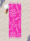 shop womens designer beach towels, designer boho cotton towels, pink towels for beach | MLQ Home