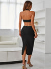 shop womens black going out dress, cutout dress, fitted dress, evening dress, bloomingdale dress| myluxqueen
