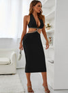 shop womens black going out dress, cutout dress, fitted dress, evening dress, bloomingdale dress| myluxqueen