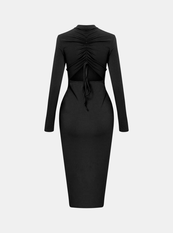 Shop womens black bodycon sexy dress, womens black long sleeve dress | MYLUXQUEEN