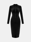 Shop womens black bodycon sexy dress, womens black long sleeve dress | MYLUXQUEEN
