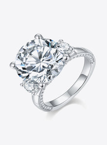  shop womens designer rings, womens rings, 8.6 Carat Moissanite Platinum-Plated Ring| MYLUXQUEEN
