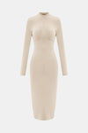Women's Drawstring Open Back Midi Dress