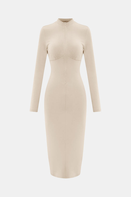 Women's Drawstring Open Back Midi Dress