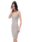 shop womens grey fitted dress, bodycon dress, casual dress, summer dress | myluxqueen