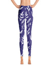 shop womens blue floral yoga leggings | MYLUXQUEEN
