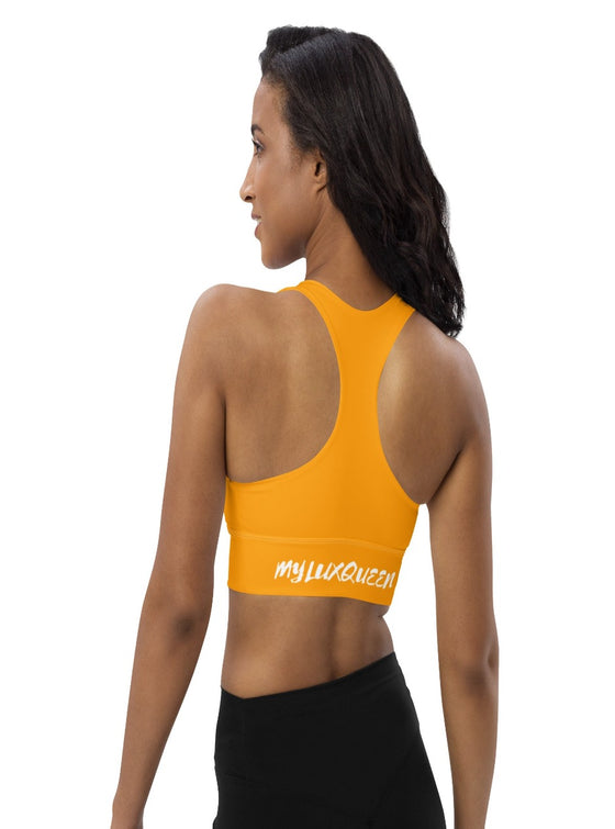 shop womens orange sports bra | MYLUXQUEEN