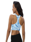 shop womens blue floral sports bra, yoga bra | MYLUXQUEEN