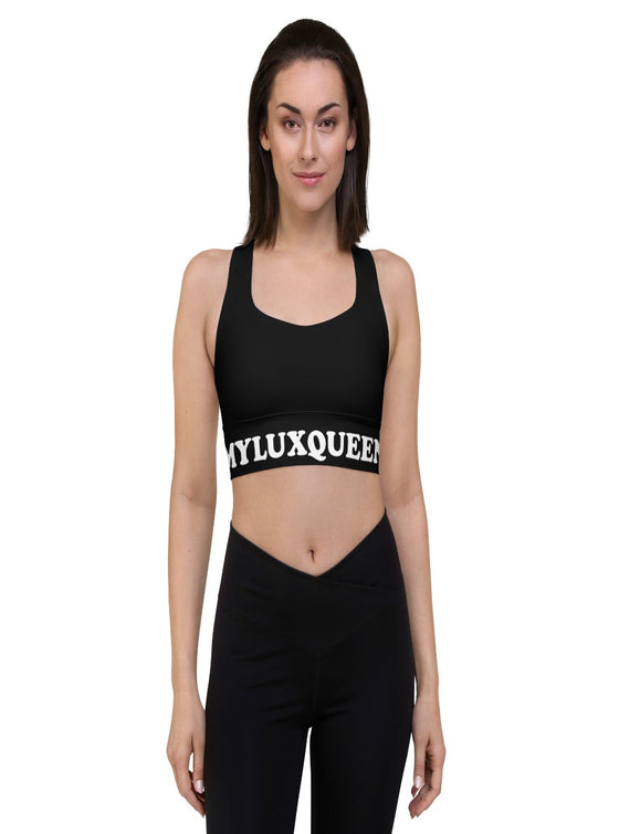 shop womens black sports bra, yoga top | MYLUXQUEEN