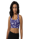 shop womens blue floral sports, yoga bra | MYLUXQUEEN