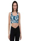 shop womens blue snakeskin sports bra, yoga top | MYLUXQUEEN