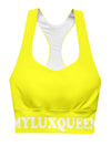 shop womens yellow workout top, activewear top | MYLUXQUEEN