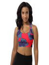 shop womens red floral sports bra | MYLUXQUEEN