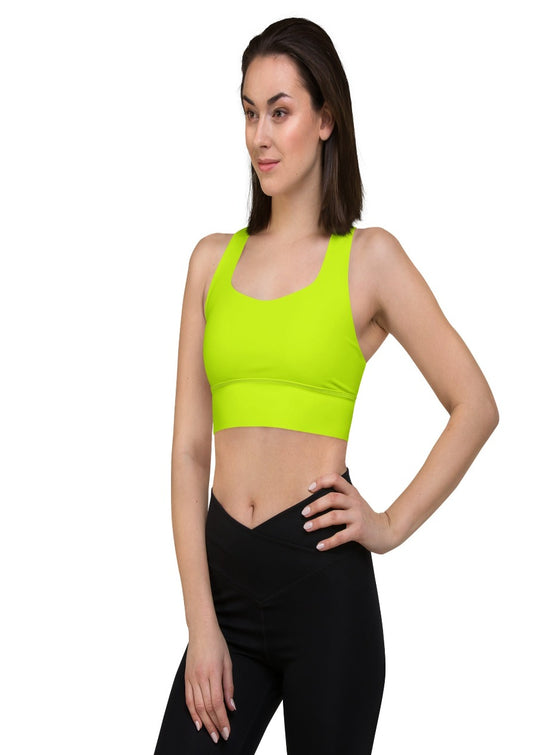 shop womens neon green sports bra, yoga top | MYLUXQUEEN