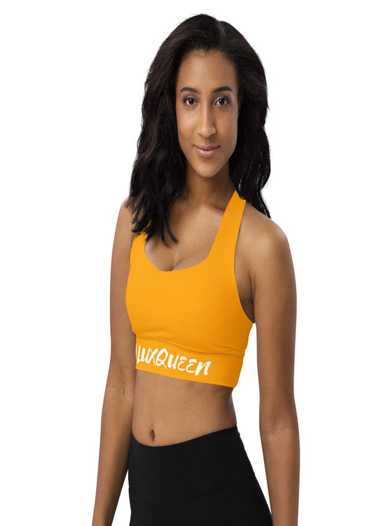 shop womens orange sports bra | MYLUXQUEEN
