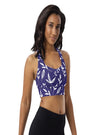 shop womens blue floral sports, yoga bra | MYLUXQUEEN
