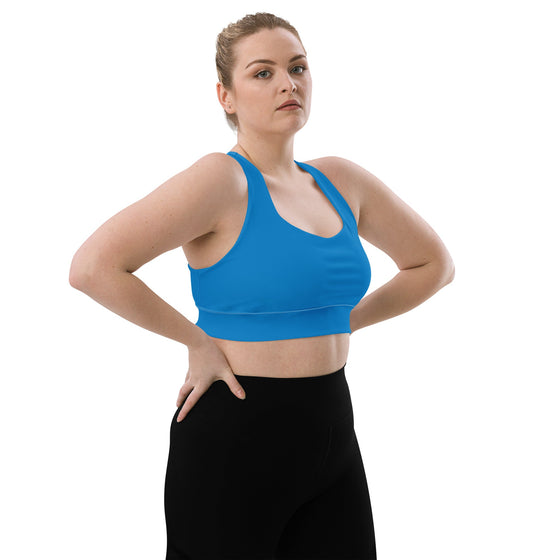 shop blue plus size tops, blue plus size women sports bra, plus size womens workout bra, plus size womens blue sports bra