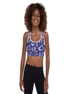 shop womens blue floral sports bra, yoga top | MYLUXQUEEN