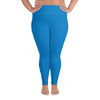 shop now blue womens high waisted leggings at myluxqueen, designer plus size leggings, best quality leggings for plus size women