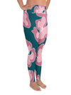 shop womens designer pink floral plus size leggings | MYLUXQUEEN