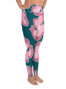  shop womens designer pink floral plus size leggings | MYLUXQUEEN