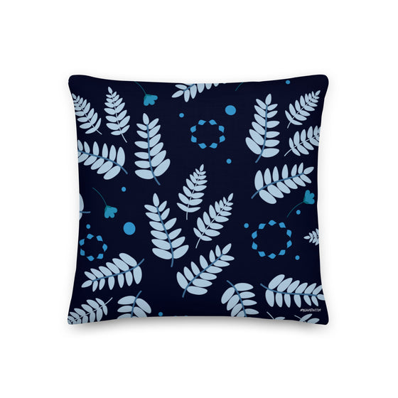 shop blue throw floral pillow | MLQ HOME