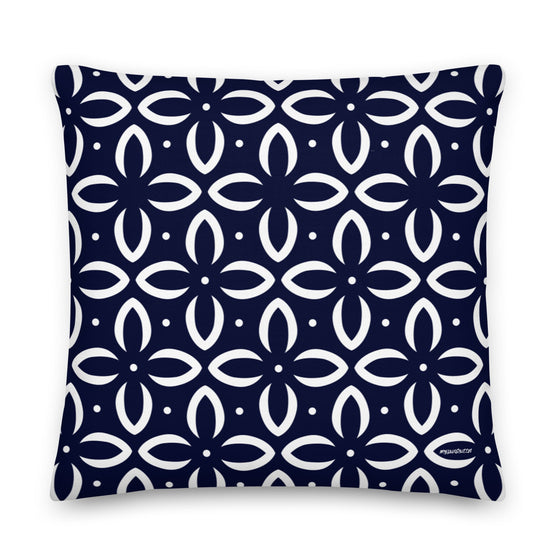 buy now blue throw pillow, blue floral throw pillow, home accents, home decor, blue home decor, designer throw pillow