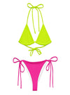 shop womens designer swimwear, womens designer bikini, womens designer clothing, womens summer clothes, womens color block swimsuit, womens color block bikini, womens beachwear, womens plus size bikini, women pink swimsuit, womens neon green swimsuit, womens plus size bikini set | MYLUXQUEEN