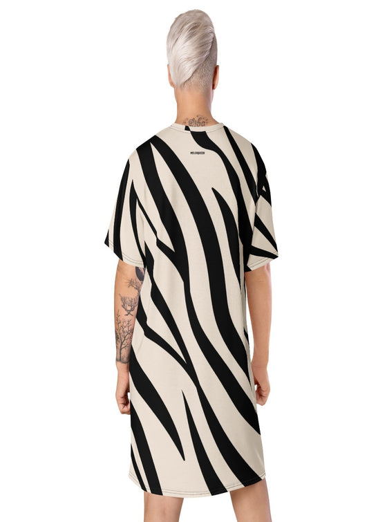 shop womens zebra pattern dress, casual dress, tshirt dress, loungewear dress | myluxqueen