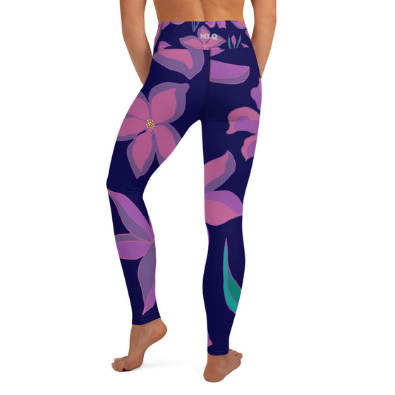 Women's Orchid Floral Yoga Leggings